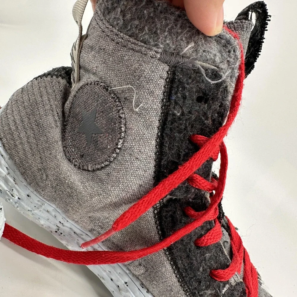Converse Chuck Taylor Crater Shoes Mens Size 7‎ Gray High Top Sneakers 169418C - Picture 13 of 15